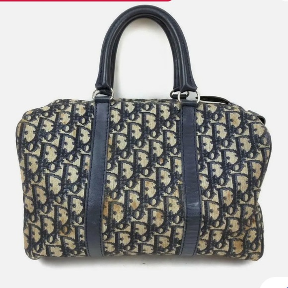 Dior Handbags - 💎Authentic vintage Dior trotter canvas leather Boston bag w/original tags